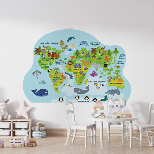 Mapa sveta 8 stiker
